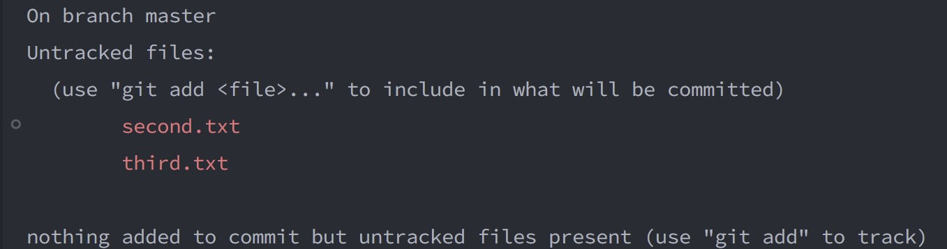 screenshot of the terminal window showing the output of the git status command after performing a mixed reset on multiple commits