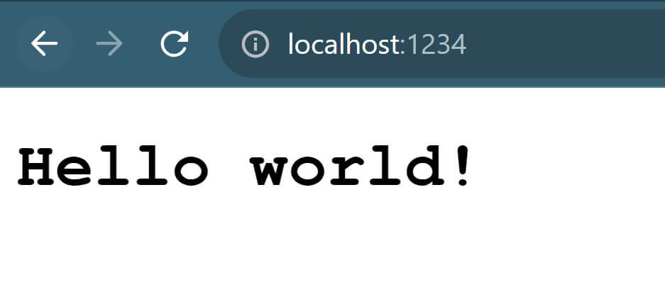 screenshot of browser window showing a React app hosted on a Parcel-based localhost server.