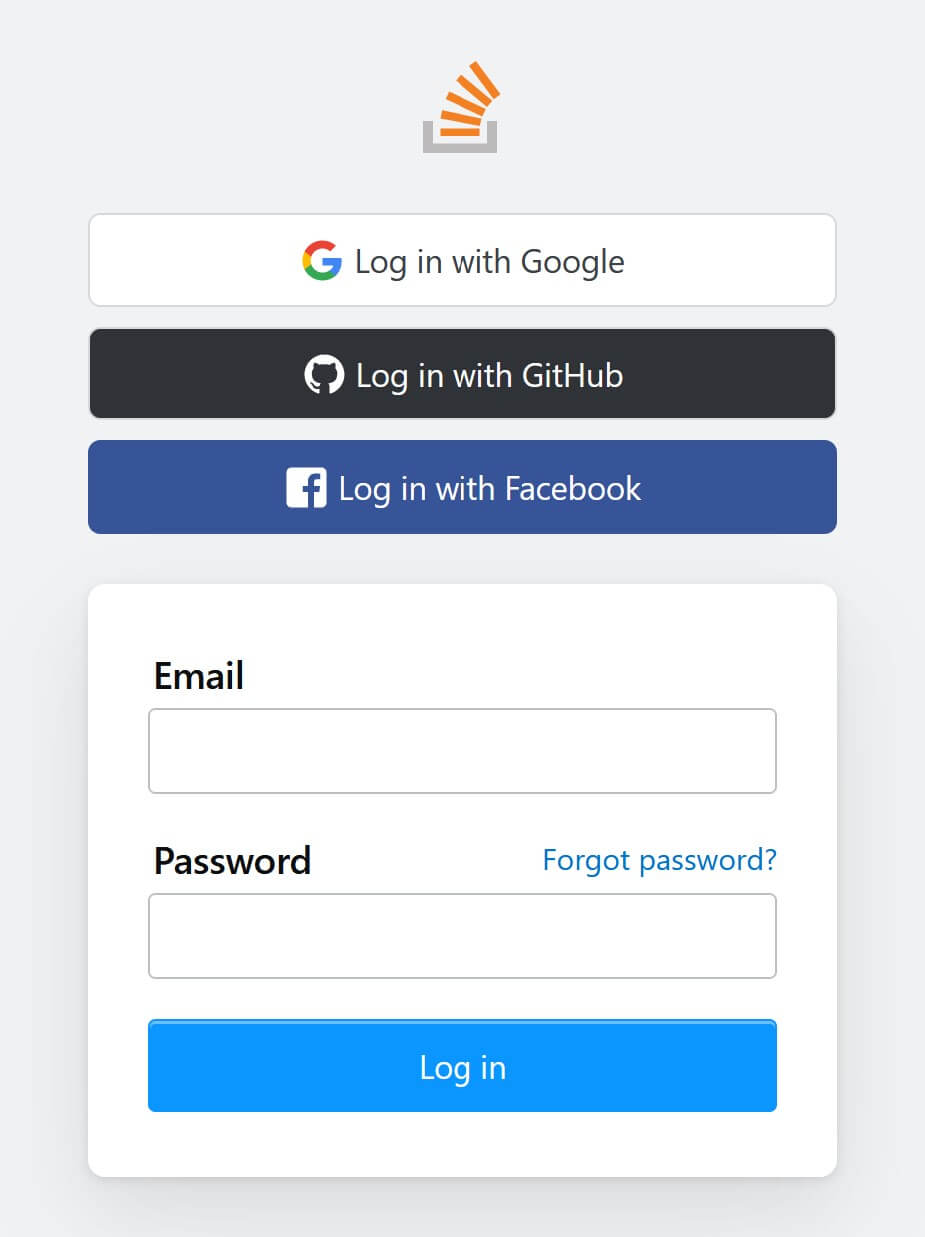 stackoverflow login page screenshot